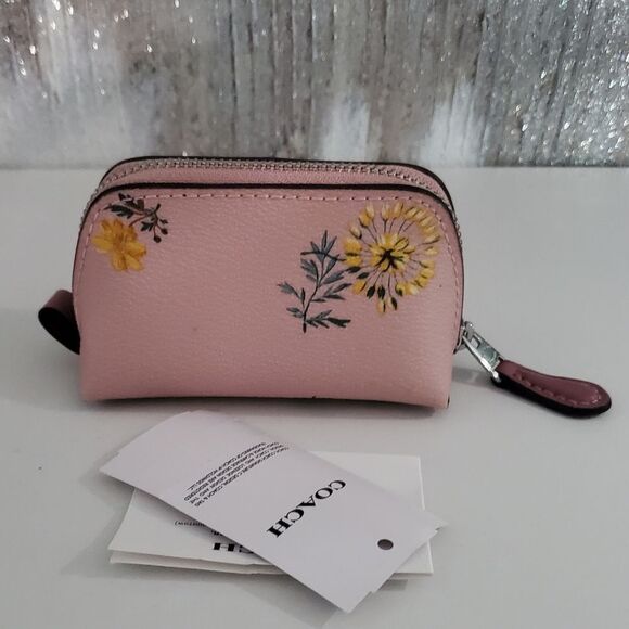 Coach Floral Print Lipstick Case/ Coin Purse - Picture 6 of 8